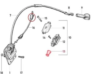 Ojal de alambre de baja tensión Vespa VBB Sprint V50 etc desde caja de conexiones hasta bobina HT - Imagen 1 de 1