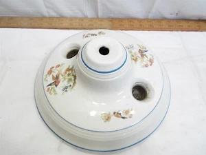 Vintage Flush Mount Ceiling Light Fixture Dual Double Socket Ornate Floral Birds - Picture 1 of 5