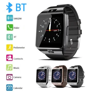 Bluetooth Smart Watch Wristwatch Support Camera TF/SIM Slot For iPhone Android - Picture 1 of 27