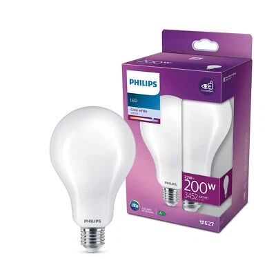 Philips LED Lampadina Goccia, Equivalente a 200W, Attacco E27, Luce Bianca Fredd - Immagine 1 di 4