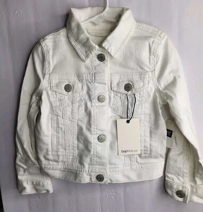 Gapkids XS White Jacket Denim Stain Resistant (BHKJXD) - Picture 1 of 6