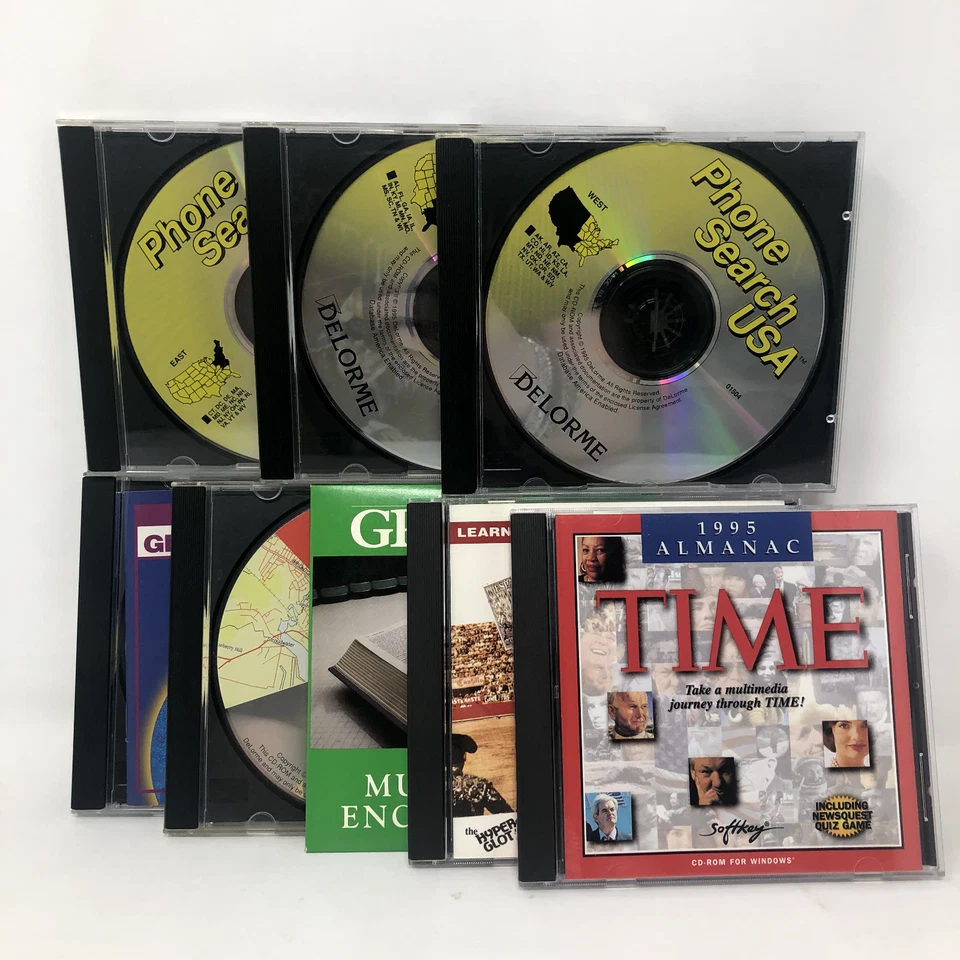 Microsoft Windows 95 and Earlier Reference Bundle Phone Search, Time Magazine CD - Image 1 of 4