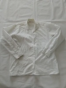 Camisa de mujer sin marca talla 10 manga larga blusa abotonada blanca 22957 - Imagen 1 de 16