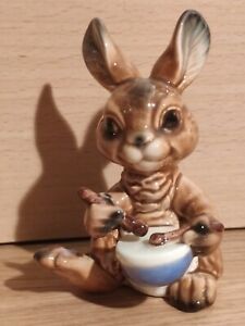 Rare figurine/figurine ornement Goebel Bunny Rabbit Batterie Allemagne de l'Ouest
