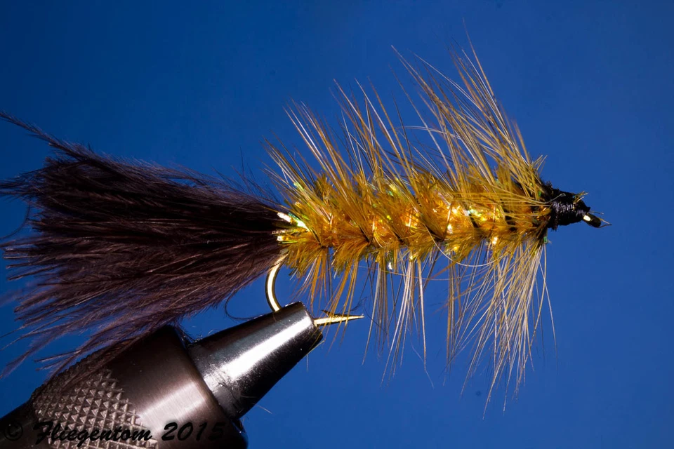 Fliegentom 3 Stück Wooley Bugger bernsteinfarbig/braun - Bild 1 von 1