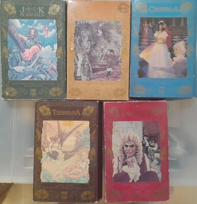 5x LOT Shelley Duvall's FAERIE TALE THEATRE CBS Fox Gatefold vhs ALL STAR CASTS - Image 1 of 3