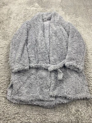 Bata de baño Natori para mujer L/XL gris jaspeado felpa salón cárdigan sherpa ultra suave Foto 1 de 4