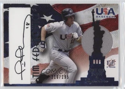 2007 USA Baseball National Jersey & Signature Black Ink /295 Tim Federowicz Auto - Image 1 of 2