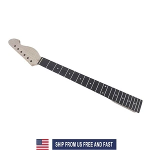 22 Fret Unfinished Maple Guitar Neck 25.5inch Rosewood Fretboard Dot Inaly - Picture 1 of 8