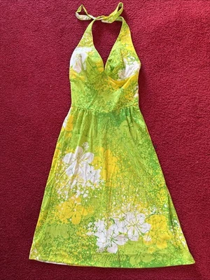 CATALINA VINTAGE 1960’s 70’s vestido de verão psicodélico tamanho 10 - Imagem 1 de 3