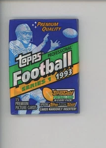 Topps Football 1993 Series 1 Sealed 15 Card Pack - Picture 1 of 2