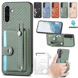 Shockproof Card Holder Case Wristband Cover For Samsung A04S A14 A24 A34 A54 A13 - Picture 1 of 16