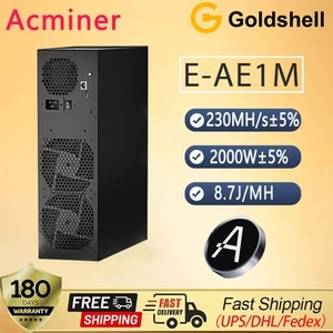 Goldshell E-AE1M 230MH/s 2000W 8.7J/MH 220V Aleo Asic Miner with psu - Picture 1 of 7