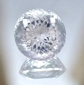 Natural 175 Ct White Montana Sapphire Round Cut FLAWLESS EGL Certified Gemstone - Picture 1 of 7