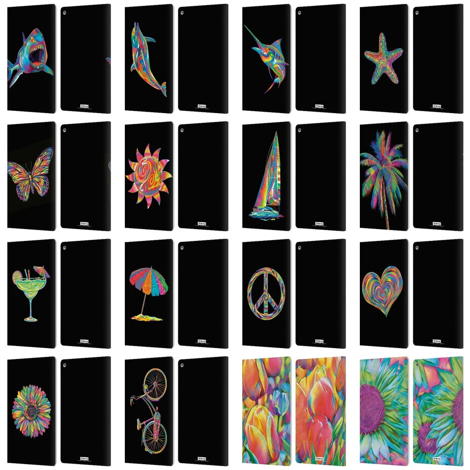 OFFICIAL P.D. MORENO ASSORTED DESIGN LEATHER BOOK WALLET CASE FOR AMAZON FIRE - Image 1 of 4