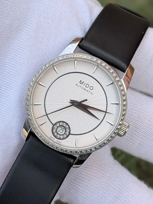 Reloj Mido Automático Cristal Esfera Blanca Unisex Adulto Hecho en Suiza 33MM Foto 1 de 4