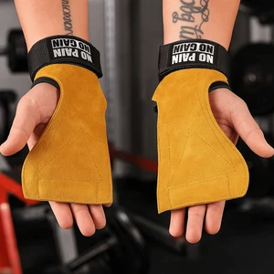 1 Pair Fitness Power Straps Cowhide Wear-Resistant Thicken Deadlift Workhard - Picture 1 of 15