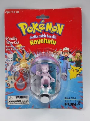 Rare Vintage Pokemon Figurine Toy Key Chain Mewtwo #150 UNOPENED Item #757-0 - Image 1 of 4
