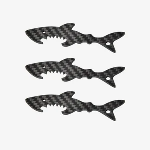 1pc 100% Real Carbon Fiber Shark Shape Bottle Opener Key Chain Awesome Gift - Picture 1 of 4