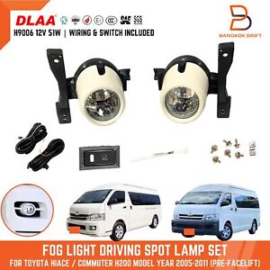 Dot Sae Fog Lamp Spot light For Toyota Hiace Commuter 05-11 H200 Pre-Facelift
