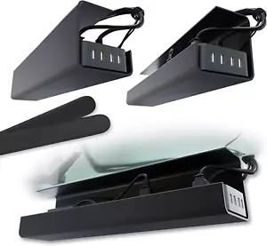 No-Screw Under Desk Cable Management Tray - Self-Adhesive Installation, Cord Man - Picture 1 of 7