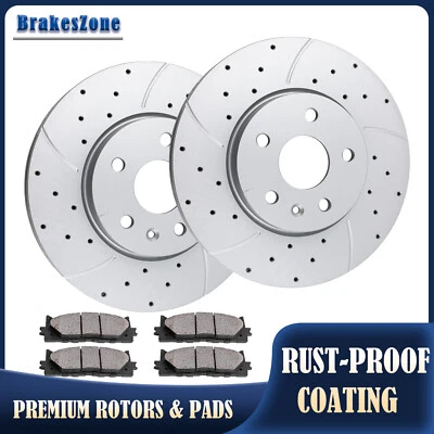 ​Front Brake Rotors and Pads fit for Chevrolet Malibu 2013-2015 Drilled Slotted — 第 1/4 张图片