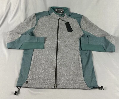 Chaqueta de golf Greyson Sequoia Luxe mediana verde bosque gris poliéster precio de venta sugerido por el fabricante 228 USD Foto 1 de 4