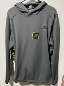 Mossy Oak Mens Long Sleeve Grey Hoodie Large - Picture 1 of 3