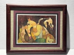 Sergio Astorga Watercolor “Caballeria Ludica” Signed Front And Back - Picture 1 of 4