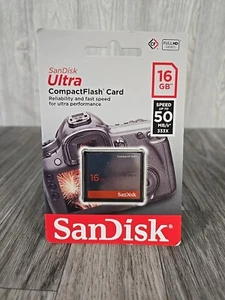 Sandisk Ultra CompactFlash Memory Card - 16 GB 50 MB/s (SDCFHS-016G-A46) - Picture 1 of 2
