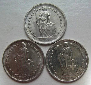 SWITZERLAND 1970-72 HALF FRANC YEAR SET (KM# 23a.1) - Picture 1 of 3