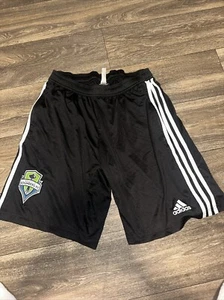 Adidas Seattle Sounders Pantaloncini Uomo Large Nero #T - Foto 1 di 4