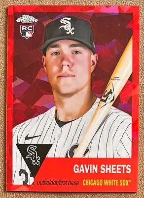 2022 Topps Chrome Platinum Refractor Red Atomic #246 Gavin Sheets /100 Rookie RC - Image 1 of 2