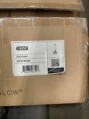 Hinkley 4835SA Fletcher 3 Light 22" Wide Pendant w a Etched Opal Glass Shade - Image 1 of 3