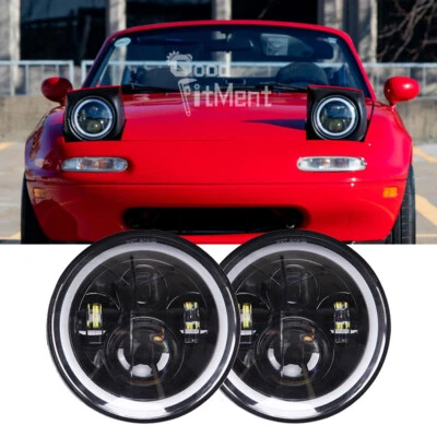 Für 90-97 Mazda Miata MX-5 7'' LED Scheinwerfer Blinker Fernlicht E-Zertifiziert - Bild 1 von 4