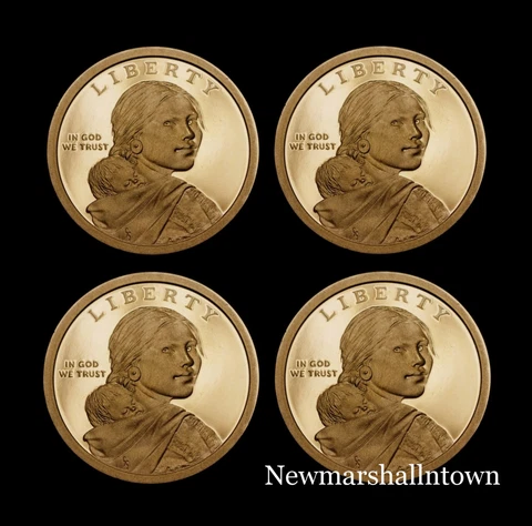 2017 2018 2019 2020 S Native American Sacagawea Mint Proof Coins from Proof Set Cover