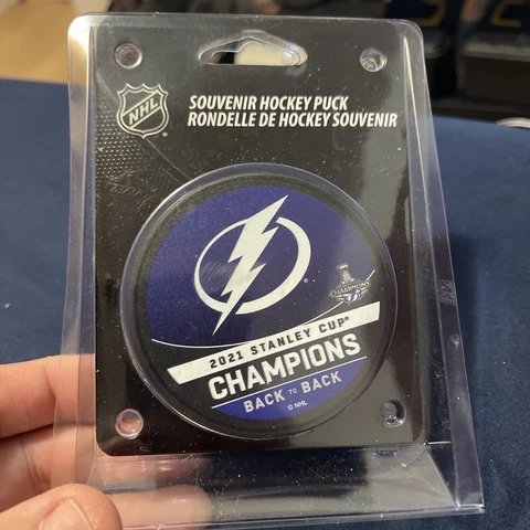 Tampa Bay Lightning 2021 Stanley Cup Back to Back Puck NHL Cover