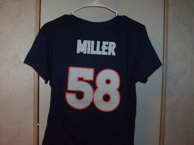 CAMISETA DE FUTBOL NFL DENVER BRONCOS AFC von miller #58 para mujer nueva con etiquetas "look" Foto 1 de 4