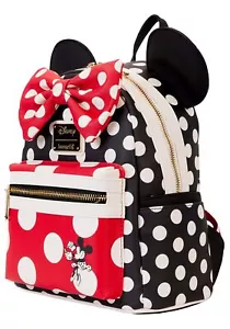 Mini Mochila Clásica Loungefly Disney Minnie Rocks The Dots, Roja y Blanca - Imagen 1 de 5