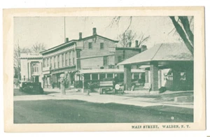 BURTON'S DINER - Walden NY Main Street - Postkarte 1920er Jahre - Bild 1 von 2