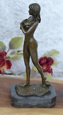 Bronzefigur Jungfrau Bronze Skulptur Frau Statue Akt Venus Erotik Göttin Deko