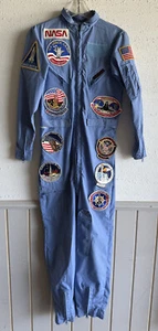 RARE Vintage United States Space Camp Gear NASA Patch Jumpsuit Size Youth 18 - Picture 1 of 13