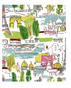 Waverly RMK11888RL White and Green Arrondissement Peel and Stick Wallpaper - Picture 1 of 6