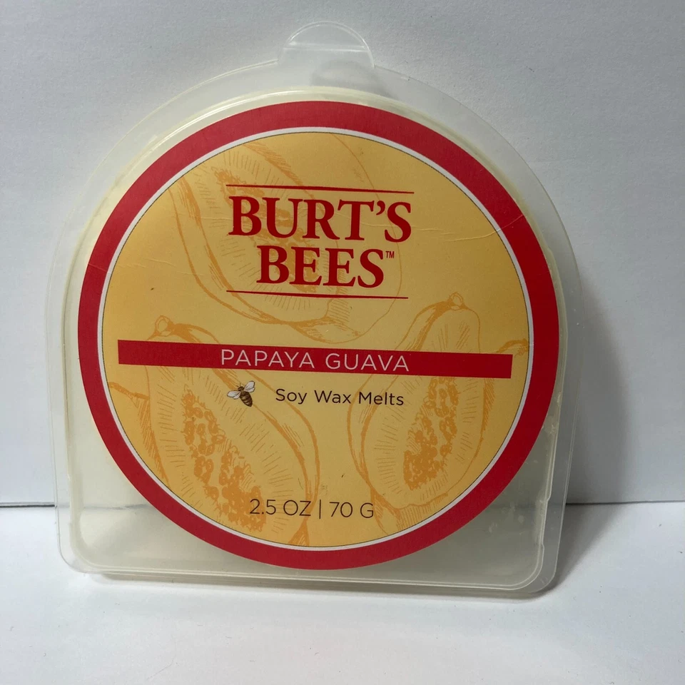 Burt's Bees cera de soja derrete tortas mamão goiaba DESCONTINUADO (1) 2,5 oz - Imagem 1 de 4