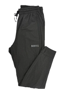 Nobull Men’s Charcoal Gray Joggers Sweatpants Gym Workout Large Drawstring - Picture 1 of 8