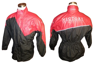 Victory мотоциклетный мужской дождевик, красный и черный, нейлон с покрытием из ПВХ, размер M, б/у в отличном состоянии - Изображение 1 из 4