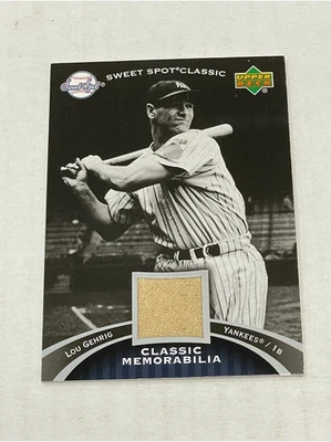 2007 Upper Deck Sweet Spot 经典纪念品 Lou Gehrig #CM-LG 球衣布贴 B — 第 1/2 张图片