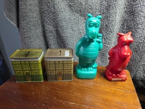 4 Comm Bank & St George Money Boxes, different, Materials & Vintage - Picture 1 of 6
