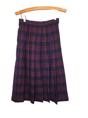 Vtg James Pringle Inverness Scotland Women’s Skirt Red Black Plaid Pleated UK 10 - Image 1 of 4