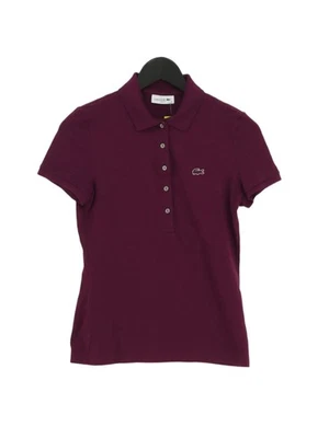 Lacoste Women's Polo UK 8 Purple Cotton with Elastane Basic - Image 1 of 4